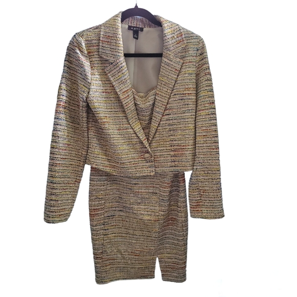 A. Byer 2 piece dress set. Lined. Straps. 2 Different Sizes - Picture 1 of 13